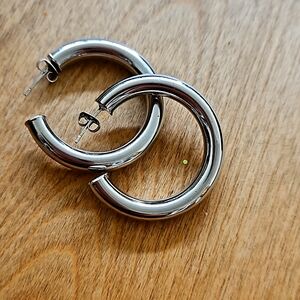 Silver Hoops